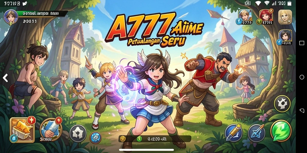 Tangkapan layar menghadirkan karakter Anime dalam pertempuran seru.