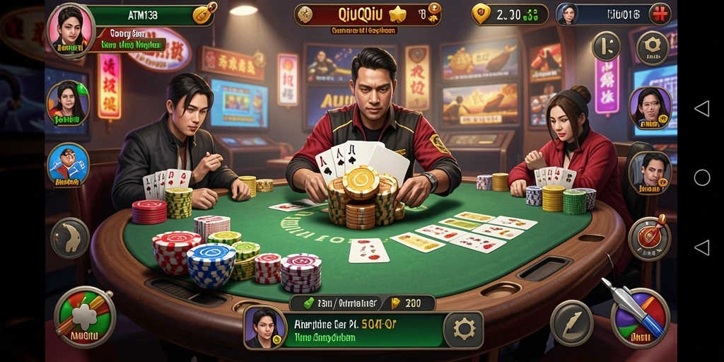 Screenshot gameplay menarik dari ATM138 yang menunjukkan aksi kompetitif.