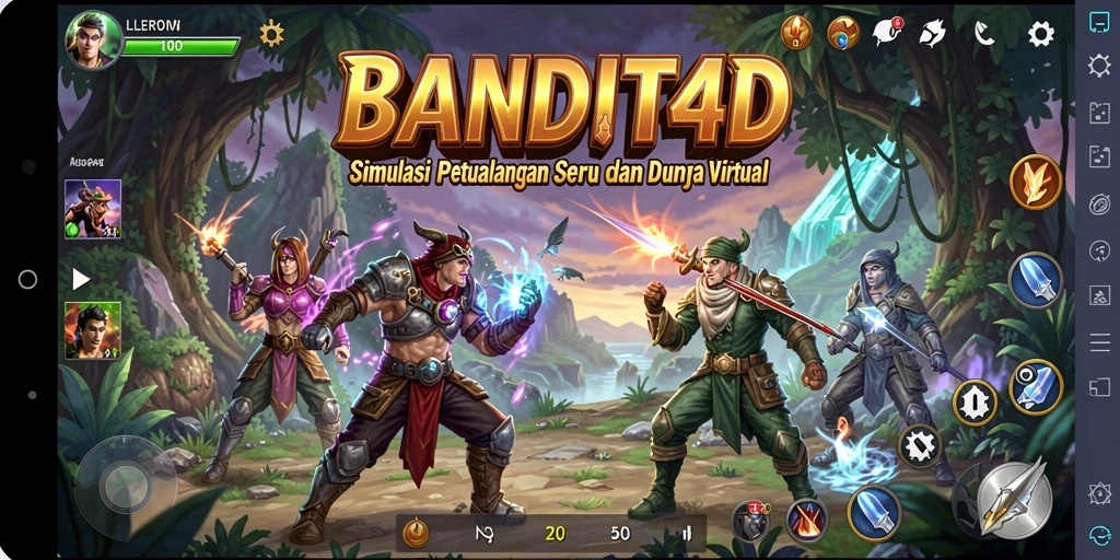 Tangkapan layar gameplay BANDIT4D yang menggambarkan aksi seru.