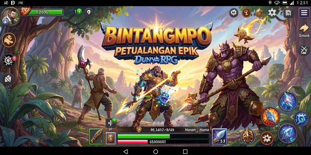 Tampilan gameplay RPG BINTANGMPO yang seru dan menarik