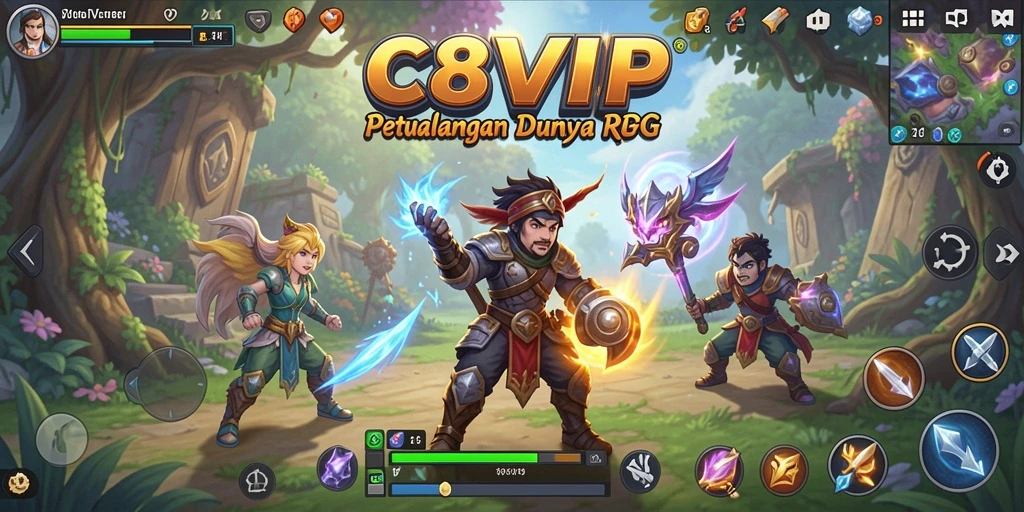 Tampilan permainan C8VIP yang memukau dan penuh aksi.