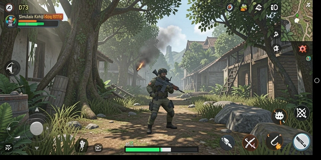 Tangkapan layar D73 menunjukkan gameplay simulasi kehidupan yang menarik.