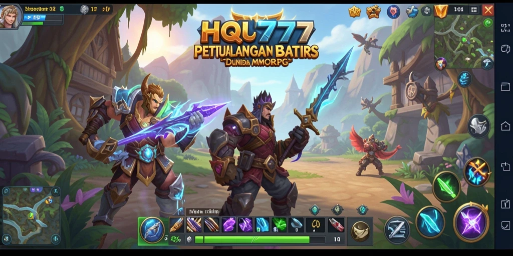 Gambaran gameplay seru di dunia MMORPG HQ777.