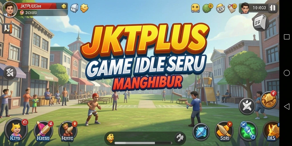 Screenshot gameplay JKTPLUS menunjukkan suasana Idle yang menyenangkan.