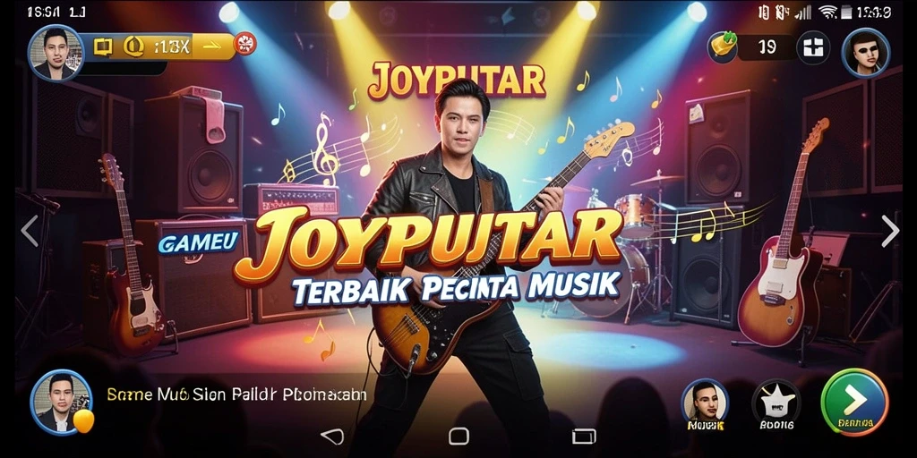 Tampilan gameplay menarik di JOYPUTAR dengan berbagai lagu.