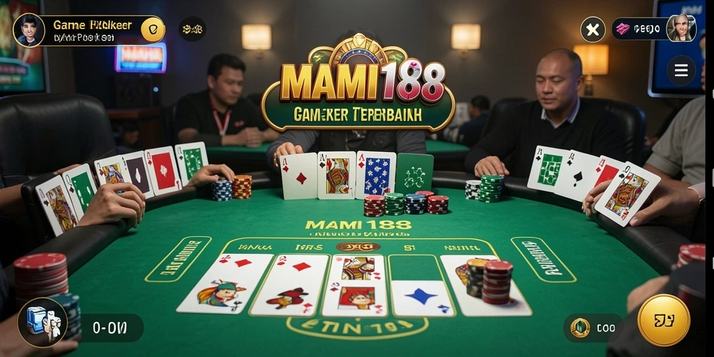 Tampilan gameplay Poker yang menarik di MAMI188.