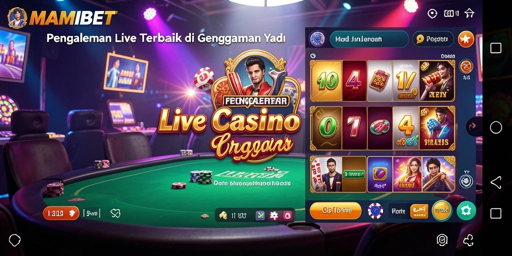 Tampilan gameplay Live Casino yang menarik di MAMIBET.
