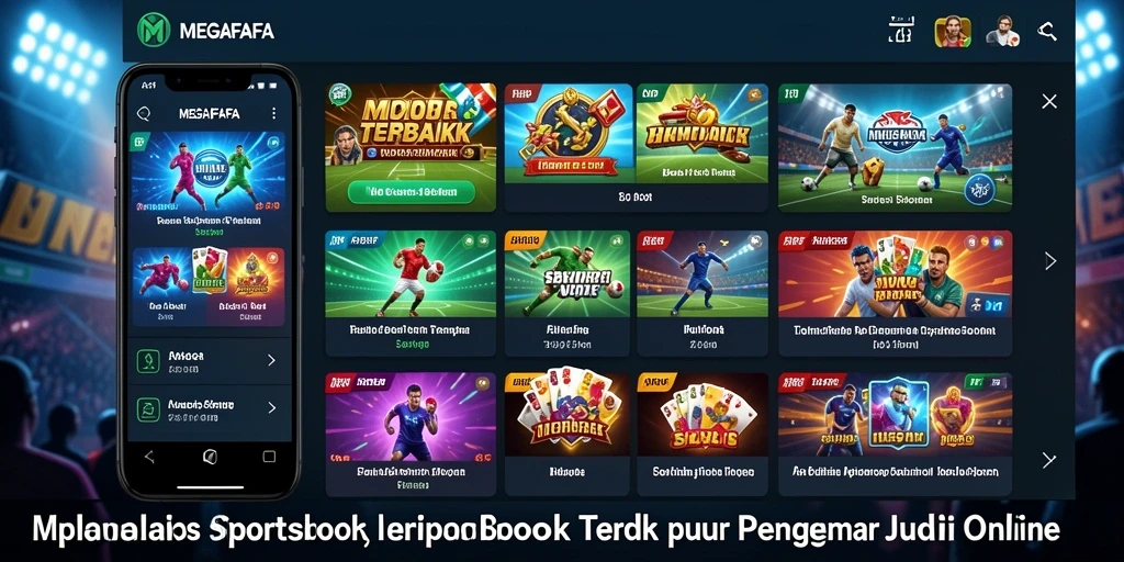 Tampilan utama MEGAFAFA menampilkan berbagai opsi taruhan olahraga.