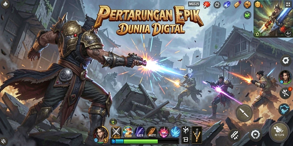 Tampilan seru pertarungan karakter di MG525.