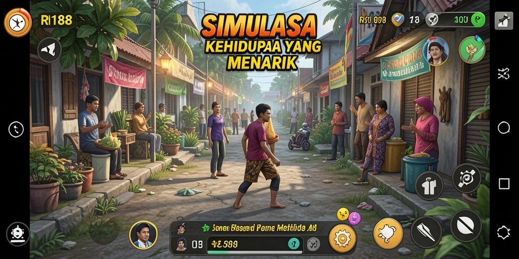 Tampilan gameplay menarik dalam RI188 dengan karakter yang berinteraksi.