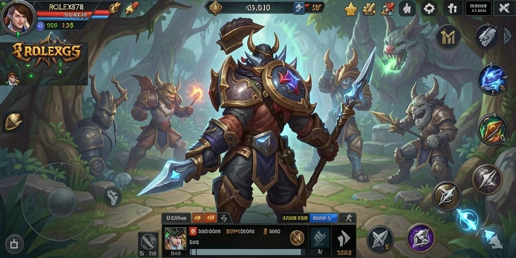 Tangkapan layar menunjukkan aksi seru dalam gameplay ARPG ROLEX878.