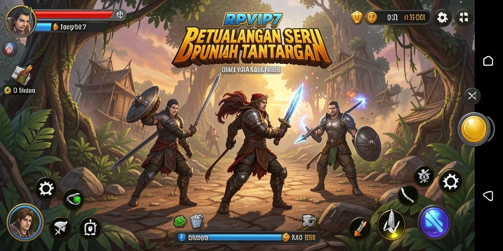 Tampilan gameplay menarik RPVIP7 mengajak pemain menjelajah dunia petualangan.