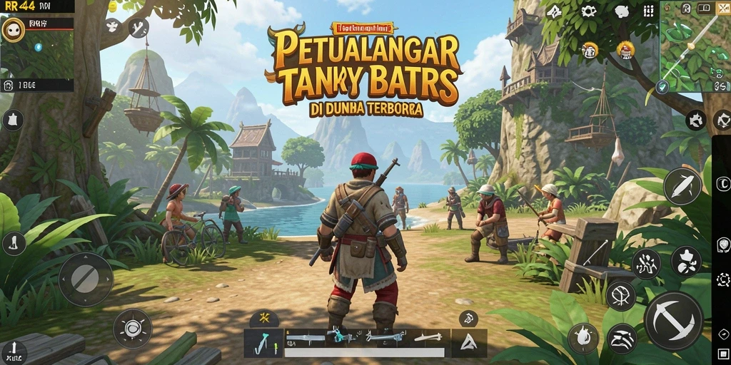 Screenshot gameplay menunjukkan pemain menjelajahi dunia terbuka yang menakjubkan.