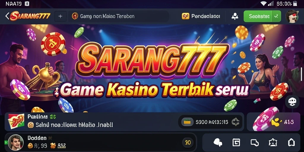 Screenshot utama SARANG777 menunjukkan gameplay Kasino yang mendebarkan.