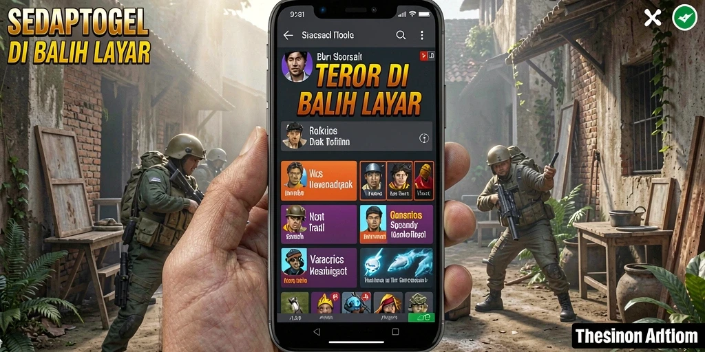 Screen utama SEDAPTOGEL menampilkan suasana mencekam dalam gameplay.