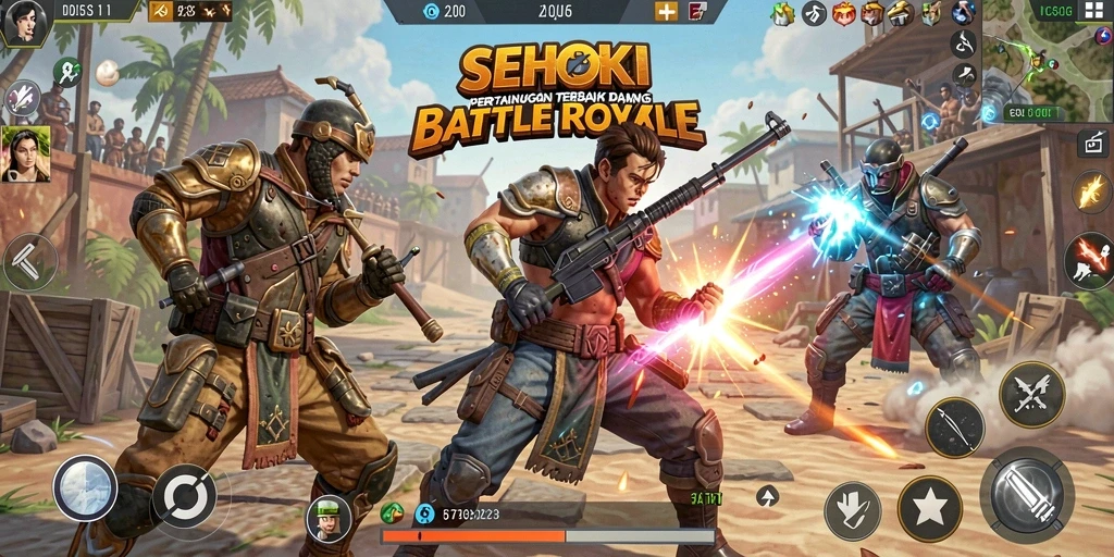 Tampilan gameplay mendebarkan dalam SEHOKI yang penuh aksi.