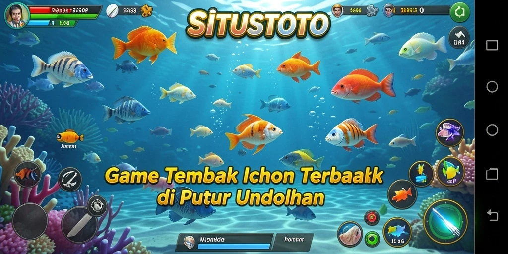 Tangkapan layar gameplay SITUSTOTO menampilkan aksi seru menembak ikan.