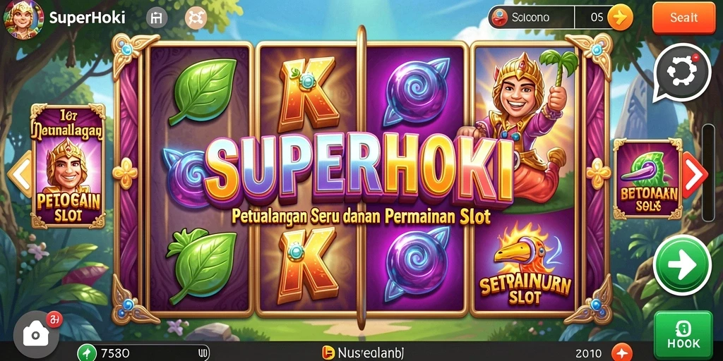Tampilan menarik dari gameplay <strong>SUPERHOKI</strong> di mesin Slot.