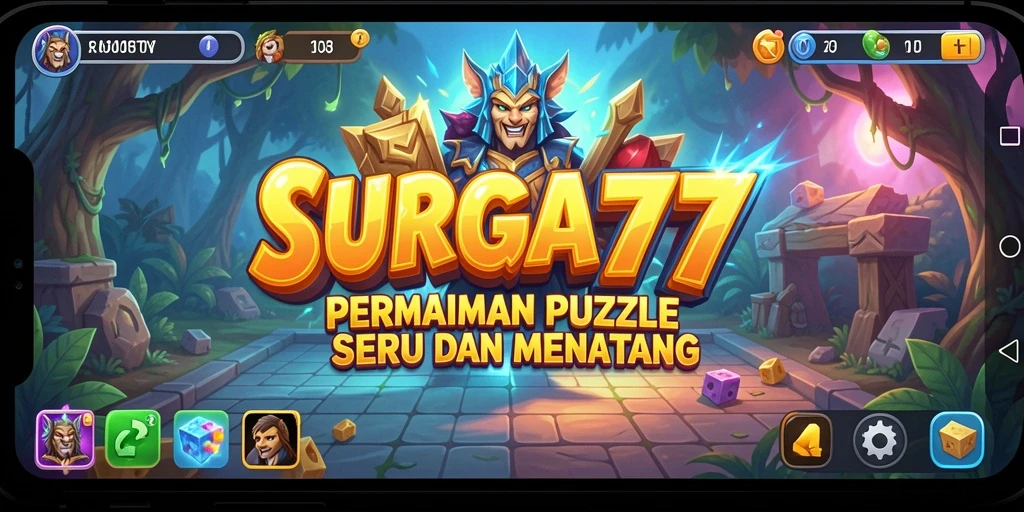 Tampilan gameplay SURGA77 yang menarik dengan berbagai teka-teki menantang.