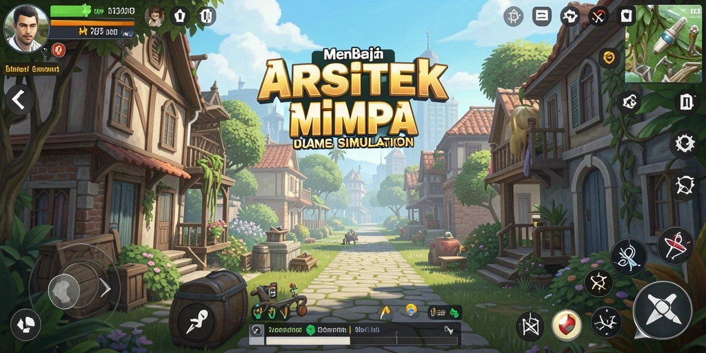 Screenshot gameplay V21 menampilkan suasana kreatif dalam simulasi.