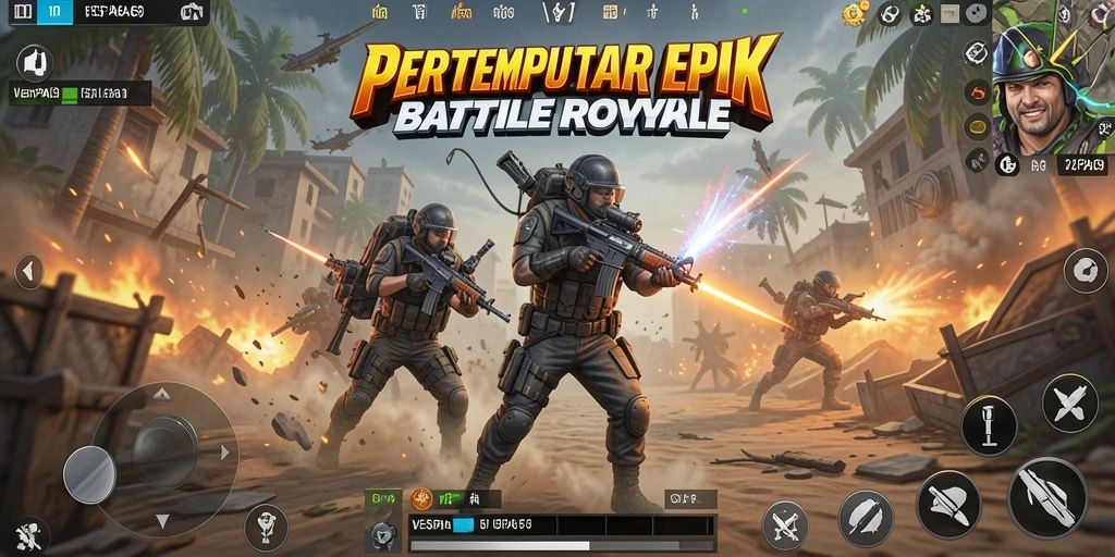 Gameplay seru VESPA69 dalam pertempuran Battle Royale.