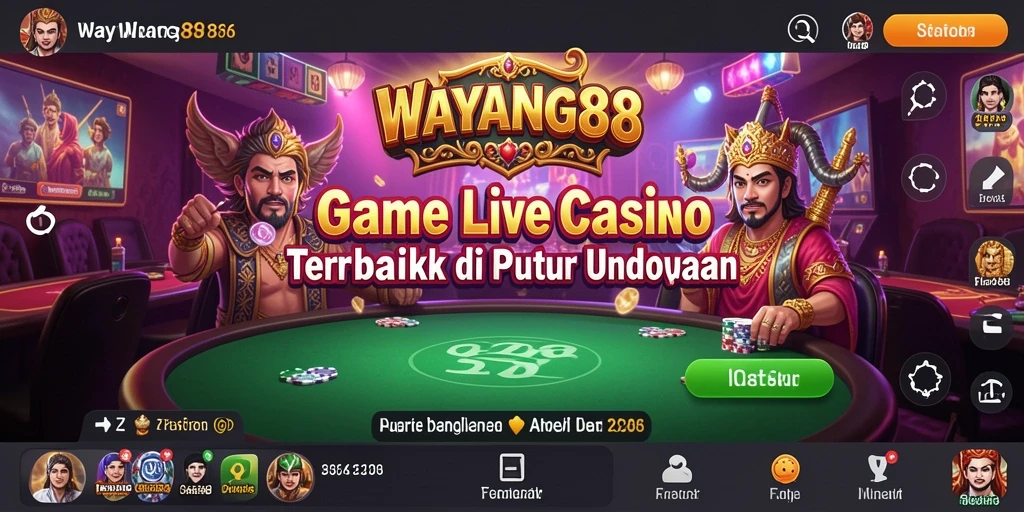 Tampilan menarik dari gameplay Live Casino di WAYANG88 yang seru dan interaktif.
