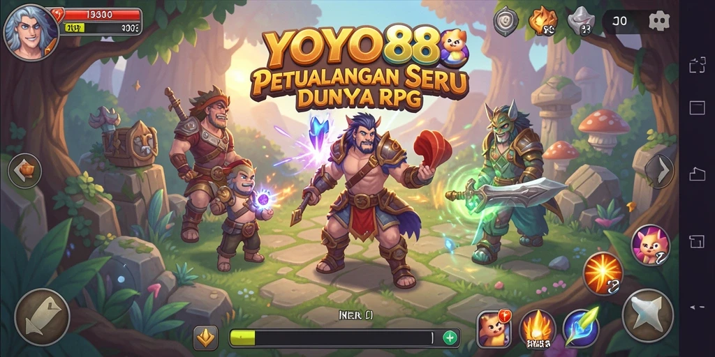 Screenshot menampilkan karakter dan lingkungan RPG di YOYO88.